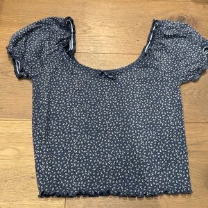 american eagle floral shirt size small